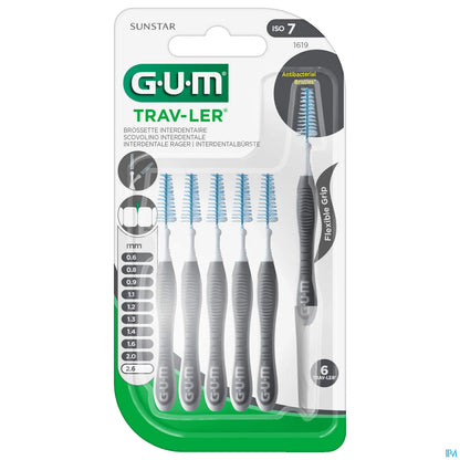 G.U.M Trav-Ler Brossette Inter-Dentaire de Voyage 2.6mm 6 Unités